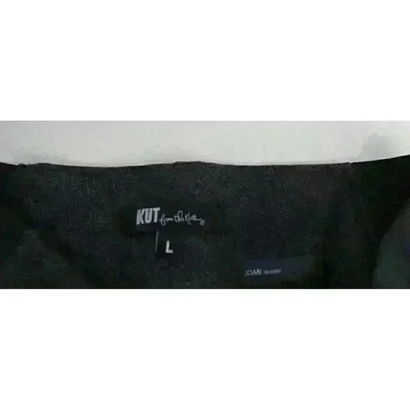 Kut from the Kloth Joan Skinny Pull On Herringbone Comfort Waist Dress Slacks L - Picture 9 of 14